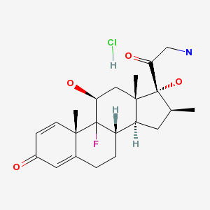 21-Amino-9-fluoro-11β,17a-dihydroxy-16β-methylpregna-1,4-diene-3,20-dione,  hydrochloride